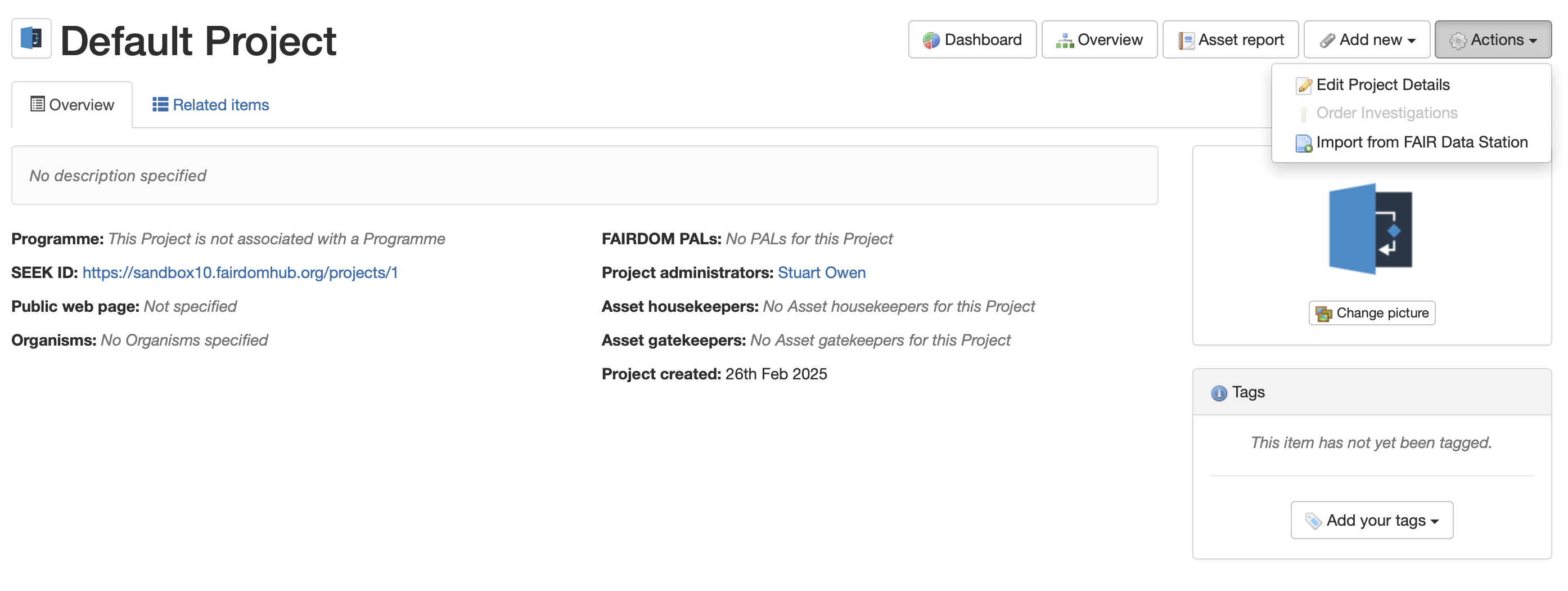 Upload FAIRDS RDF file