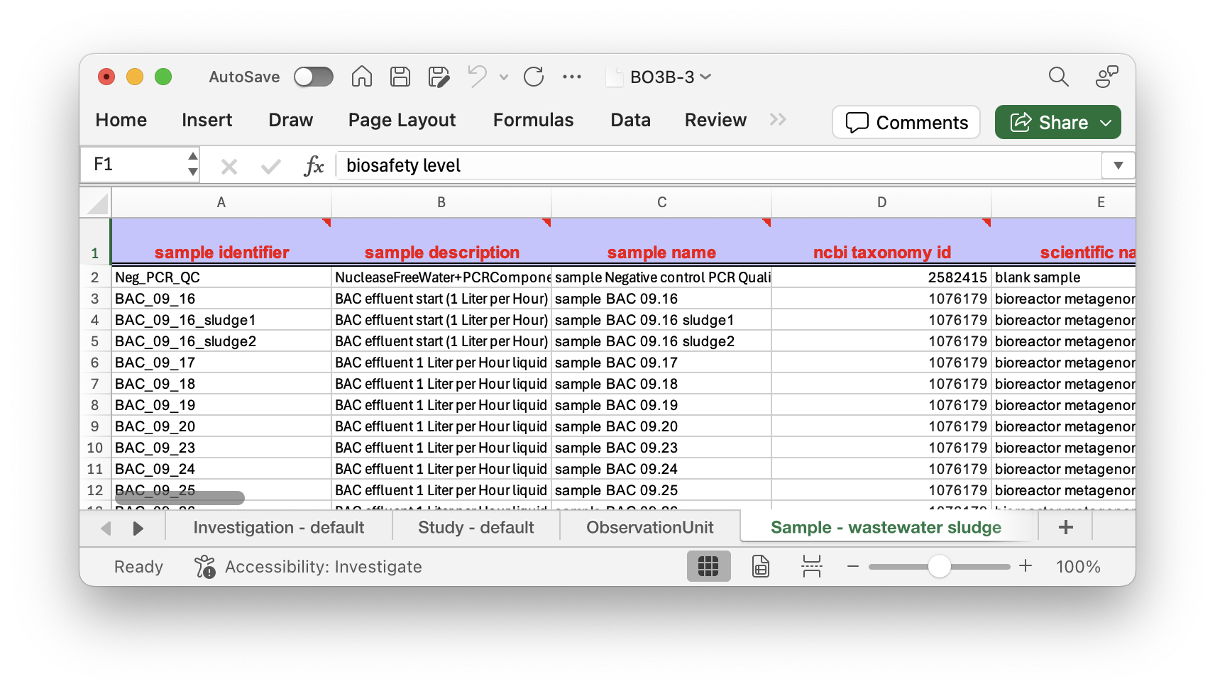 Metadata file