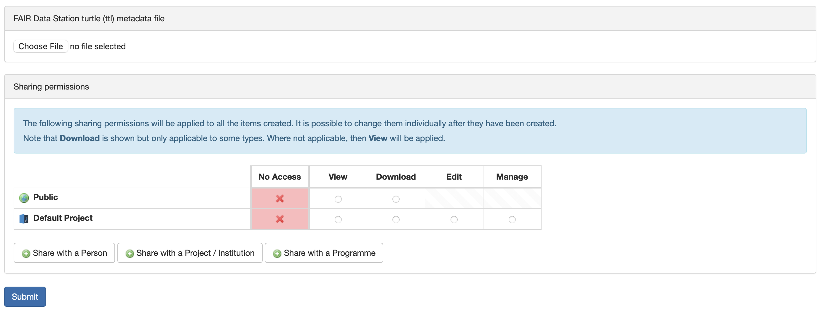 Upload FAIRDS RDF file